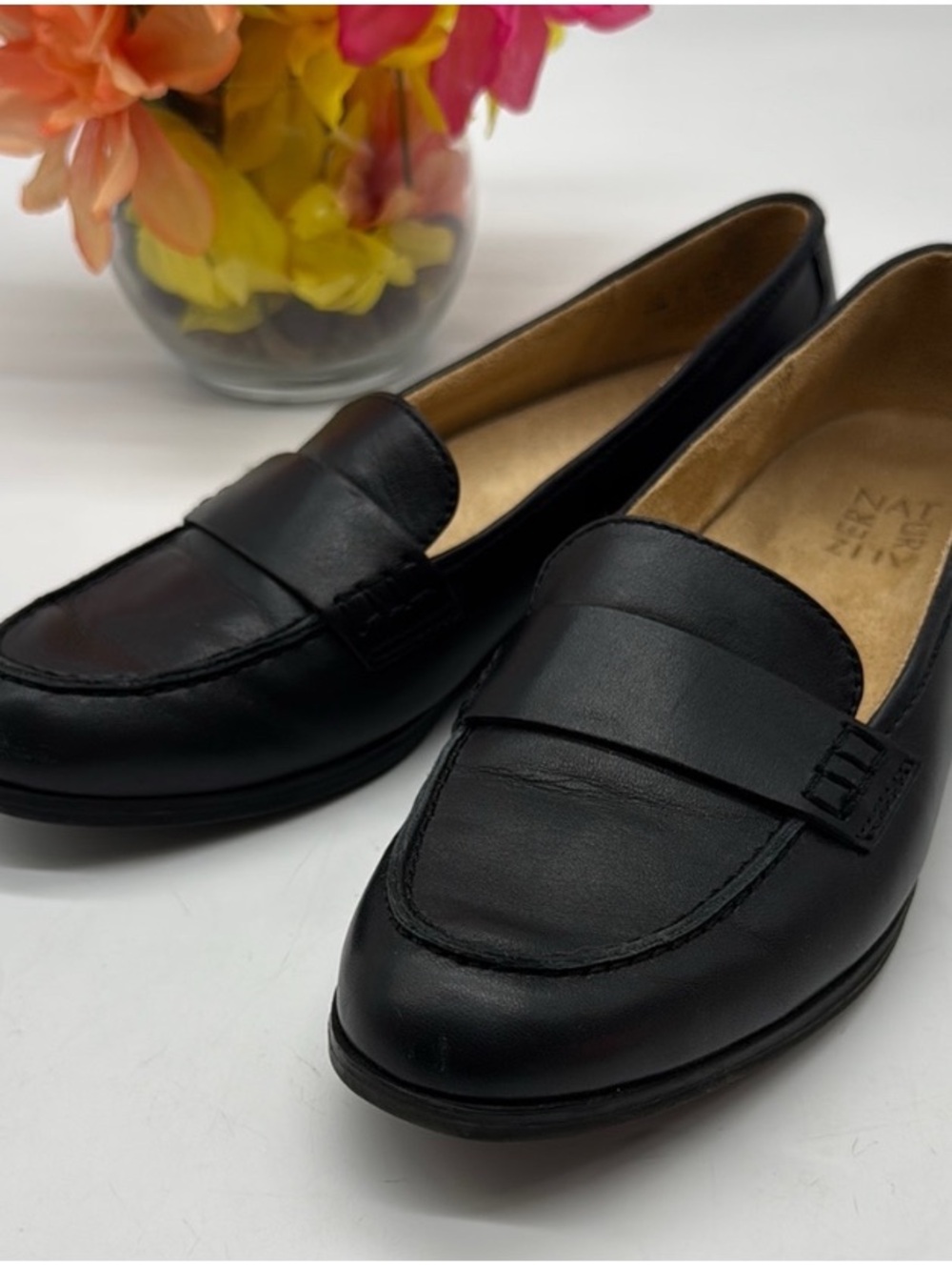 Black loafers